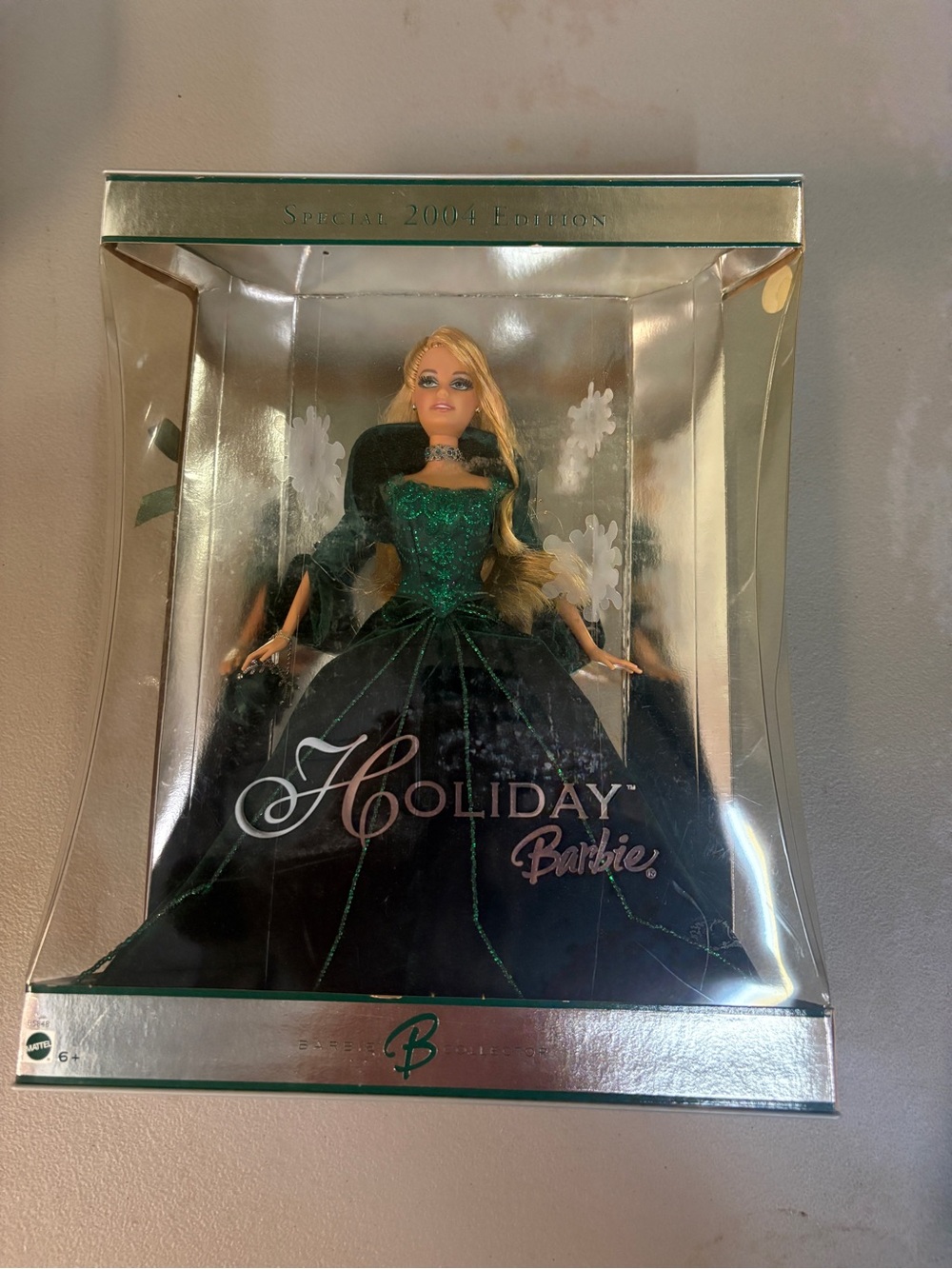 Barbie Holiday Doll in Emerald Green and Black Gown